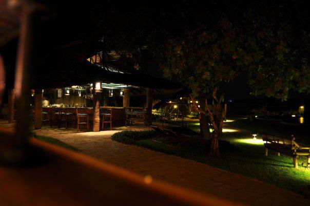 The terrace of the BadaLodge bar - Bamako