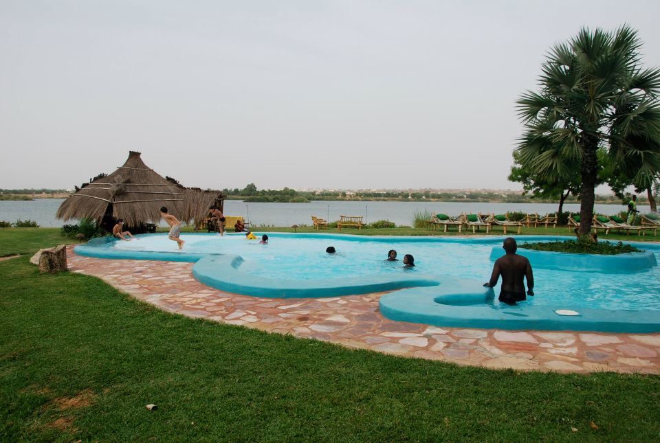 View on the Niger river from the BadaLodge swimming pool - Bamako